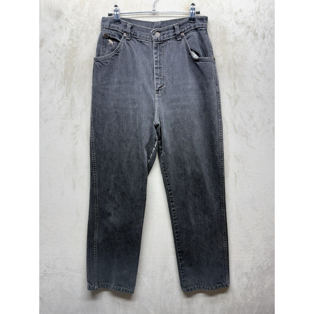 VTG Sears Genuine Roebucks Jeans Mens 27x30 Black Straight Denim Western 60s 70s